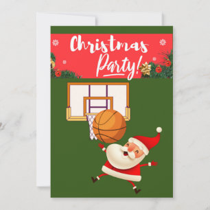 バスケットボールサンタクロース遊はクリスマスと一緒だ 招待状