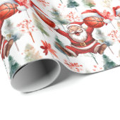 バスケットボールサンタクロース遊はクリスマス ラッピングペーパー (ロールコーナー)