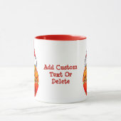 バスケットボールサンタハットクリスマスライトクリスマスパーティー マグカップ (中央)