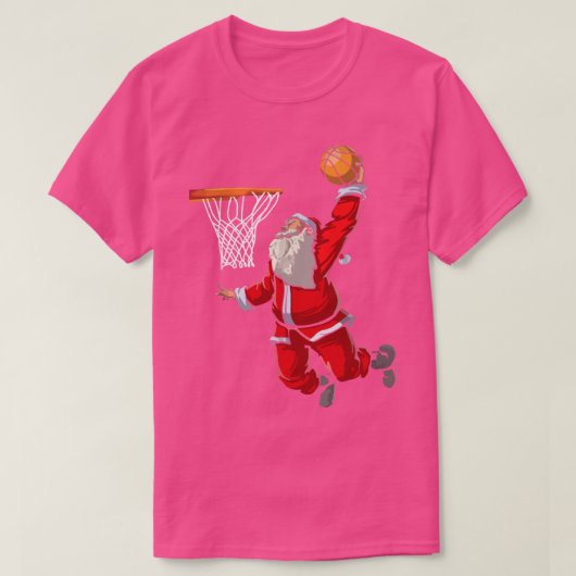 バスケットボールサンタ Tシャツ (デザイン正面)