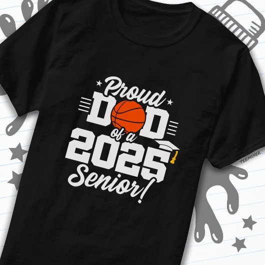バスケットボールシニアクラス2025卒業誇りを持ったパパ Tシャツ