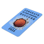 バスケットボールシニアバーシティおめでとうマグネット マグネット (左側)