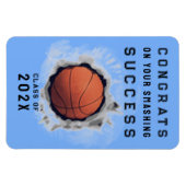 バスケットボールシニアバーシティおめでとうマグネット マグネット (横)