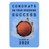 バスケットボールシニアバーシティおめでとうマグネット マグネット (縦)