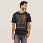 バスケットボールシニアパパ卒業クラス2025セン Tシャツ (正面フル)
