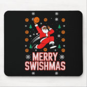 バスケットボールシャツ少年クリスマスパジャマ楽しいスウィッシュ マウスパッド (正面)