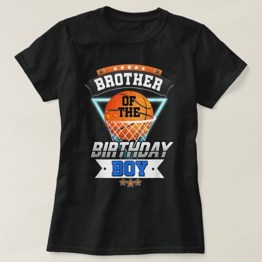 バスケットボールシャツ誕生日の少年の弟 Tシャツ (デザイン正面)