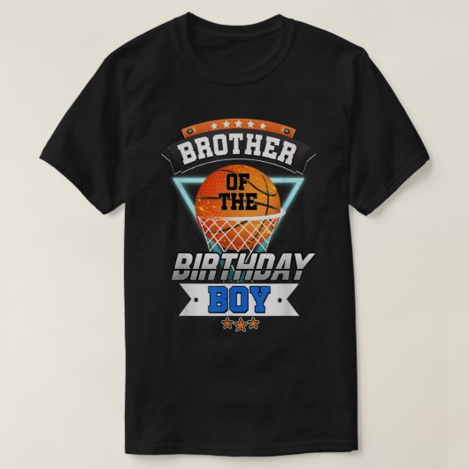 バスケットボールシャツ誕生日の少年の弟 Tシャツ (デザイン正面)