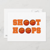 バスケットボールシュートバスケTシャツ&ギフト ポストカード (正面/裏面)