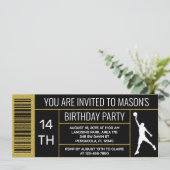 バスケットボールシューボックスラベルバースデーパーティー 招待状 (スタンド正面)