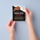 バスケットボールショット、バスケットボール練習場 チラシ (手)