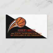 バスケットボールショット、バスケットボール選手、コーチ、写真 名刺 (正面)