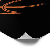 バスケットボールシルエットボールプレーヤーコーチチーム ポスター (角)