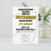 バスケットボールシーズンの男子の女子エンドのチームパーティー 招待状 (スタンド正面)
