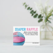 バスケットボールジェンダーリビールおむつラッフルカード エンクロージャーカード (スタンド正面)