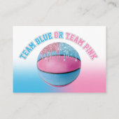 バスケットボールジェンダーリビールおむつラッフルカード エンクロージャーカード (裏面)