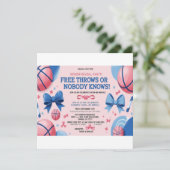 バスケットボールジェンダーリビール招待状 | 自由投げ シーズンカード (スタンド正面)