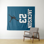 バスケットボールジャージの背景 | プレイヤー チーム ナンバー タペストリー (インサイチュ(横))