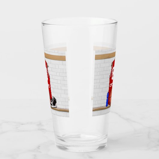 バスケットボールジャージーの木枠 タンブラーグラス (左)