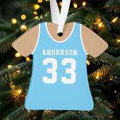 バスケットボールジャージ スポーツチーム ユニフォーム 青 オーナメント