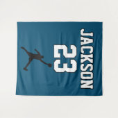 バスケットボールジャージ 背景 | プレイヤー チーム ナンバー タペストリー (正面(横))