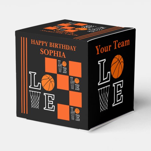 バスケットボールスウッシュブラック誕生日のビーフボックス フェイバーボックス (裏面サイド)