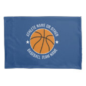 バスケットボールスケッチ – チームとアスリート名モダン 枕カバー (正面)