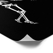 バスケットボールスケルトンハロウィーンアートダンキングスケレト ポスター (角)