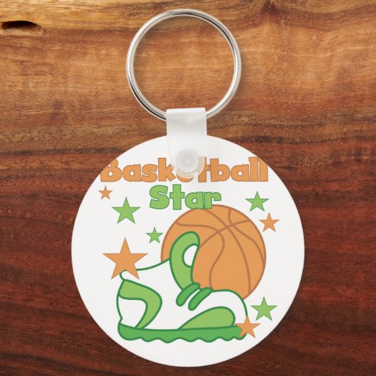 バスケットボールスターシューズTシャツ&ギフト キーホルダー (正面)