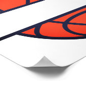 バスケットボールスプリットモノグラム ポスター (角)