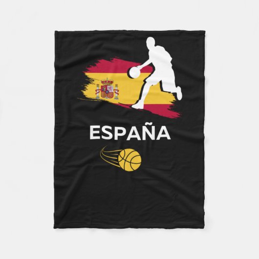 バスケットボールスペインの フリースブランケット (正面)
