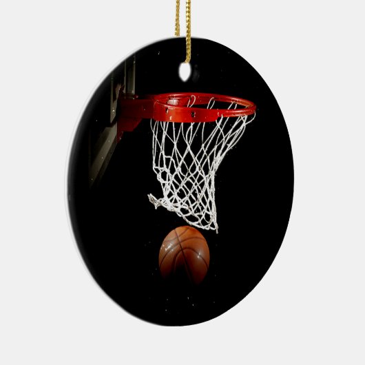 バスケットボールスポやる気を起こさせるート感動的 セラミックオーナメント (右)