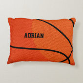 バスケットボールスポパーソナライズされたーツ アクセントクッション (裏面)