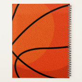 バスケットボールスポパーソナライズされたーツ プランナー手帳 (裏面)