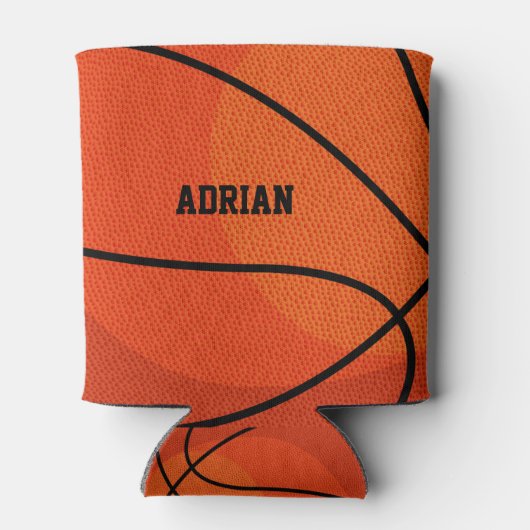 バスケットボールスポパーソナライズされたーツ 缶クーラー (裏面)