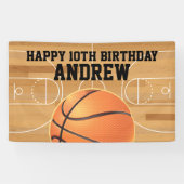 バスケットボールスポーツお誕生日おめでとうバナー 横断幕 (横)