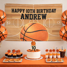 バスケットボールスポーツお誕生日おめでとうバナー 横断幕