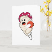 バスケットボールスポーツでのキノコ カード (黄色い花)