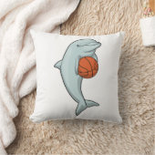 バスケットボールスポーツでイルカ クッション (ブランケット)