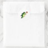 バスケットボールスポーツで蝶 ラウンドシール (バッグ)