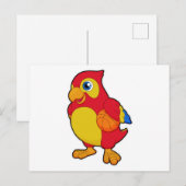 バスケットボールスポーツのパロット ポストカード (正面/裏面)