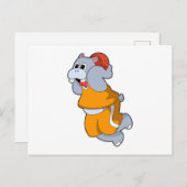 バスケットボールスポーツのヒッポ ポストカード (正面/裏面)