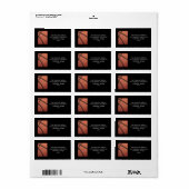 バスケットボールスポーツイメージ ラベル (フルシート)