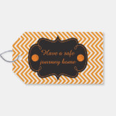 バスケットボールスポーツオレンジギフトラベル ギフトタグ (裏面横)