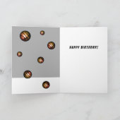 バスケットボールスポーツキッズハッピーバースデー写真 カード (内部)