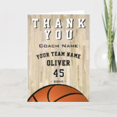 バスケットボールスポーツサンキューコーチ サンキューカード (正面)