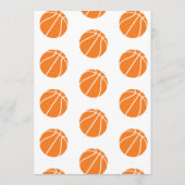 バスケットボールスポーツジャンプマンテーマウーマンガール誕生日 招待状 (裏面)