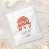 バスケットボールスポーツジャンプマンテーマ任意の年齢誕生日 フェイバーバッグ (クリップ留めされた状態)