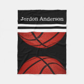 バスケットボールスポーツチームの選手のファンの名前を追加 フリースブランケット (正面)