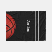 バスケットボールスポーツチームの選手のファン、名前を追加 フリースブランケット (正面(横))